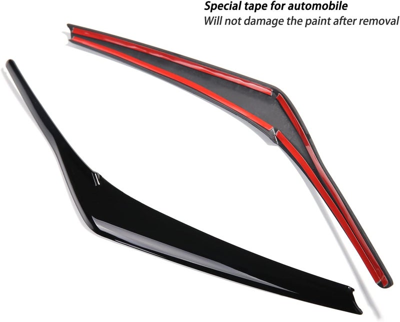 CKE for 8th Gen Camry Compatible with Toyota Camry 2024 2023 2022 2021 2020 2019 2018 Accessories (Not fit 2025+) Aggressive Look Car Exterior Headlight Eyebrow Eyelid Cover Trim -Glossy Black - Image 2